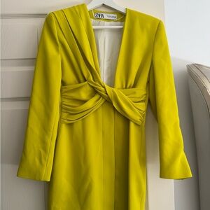 Zara Lime Green Long Sleeve Dress